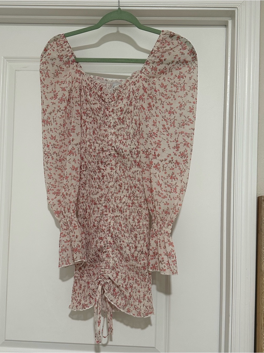 Princess Polly Cream Mini Dress with Pink Floral Print